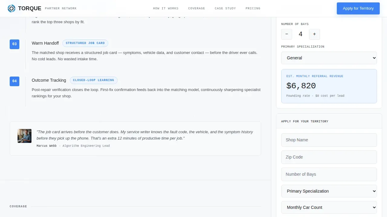 Dynamic Partner Network Landing Page Template