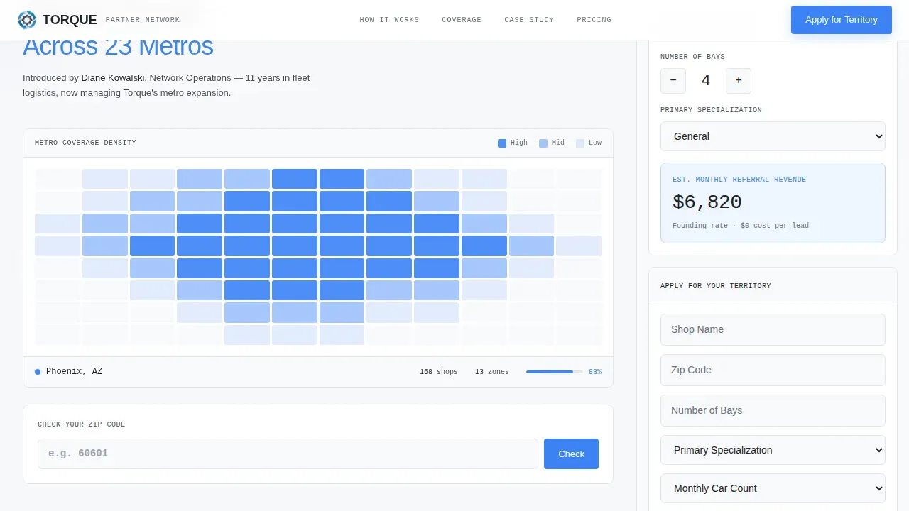 Dynamic Partner Network Landing Page Template