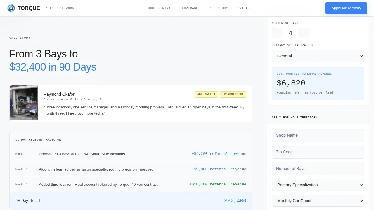 Dynamic Partner Network Landing Page Template