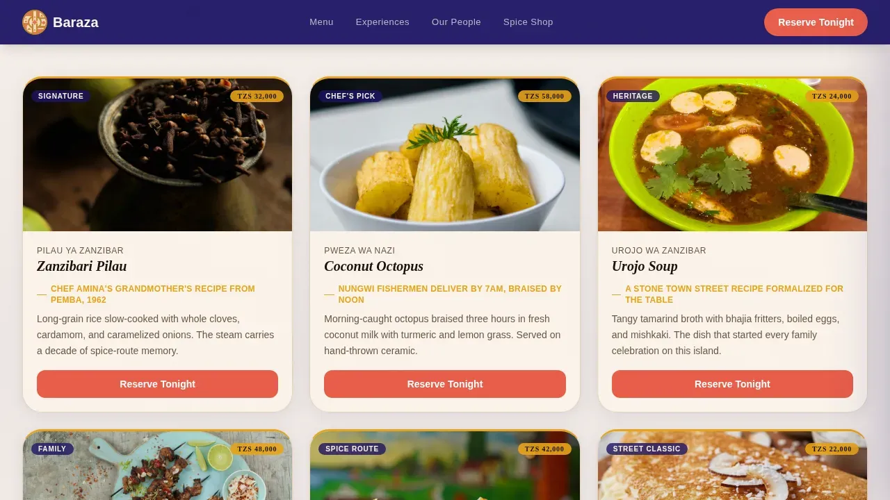 Luxury Fusion Restaurant Landing Page Template