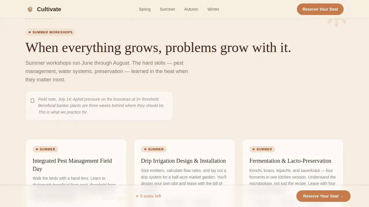 Expert Ag Training Landing Page Template