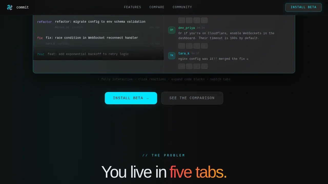 Developer Collaboration Platform Landing Page Template