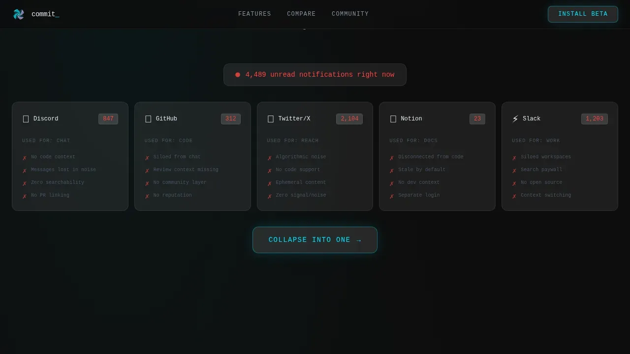 Developer Collaboration Platform Landing Page Template
