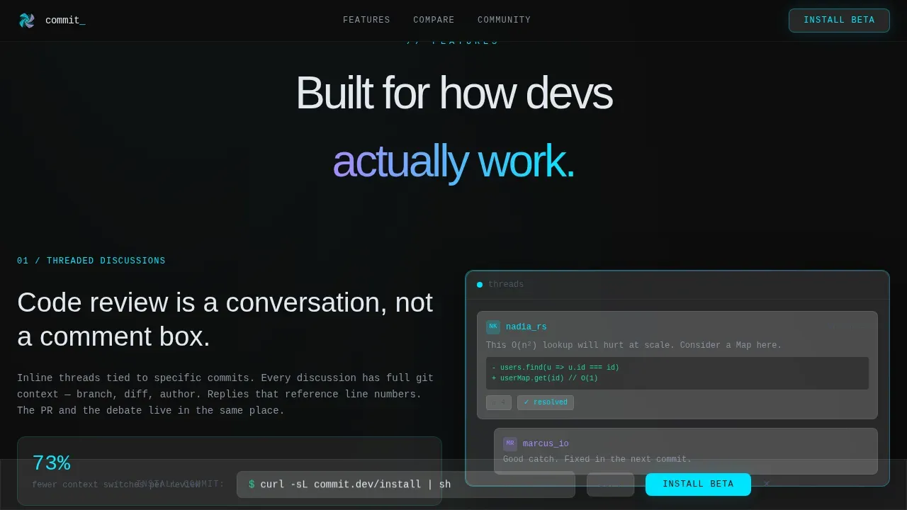 Developer Collaboration Platform Landing Page Template