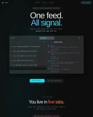Developer Collaboration Platform Landing Page Template