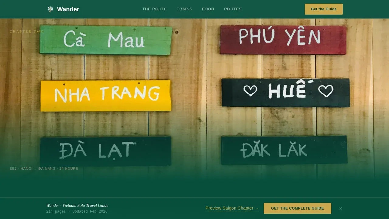 Backpacker Vietnam Guide Landing Page Template
