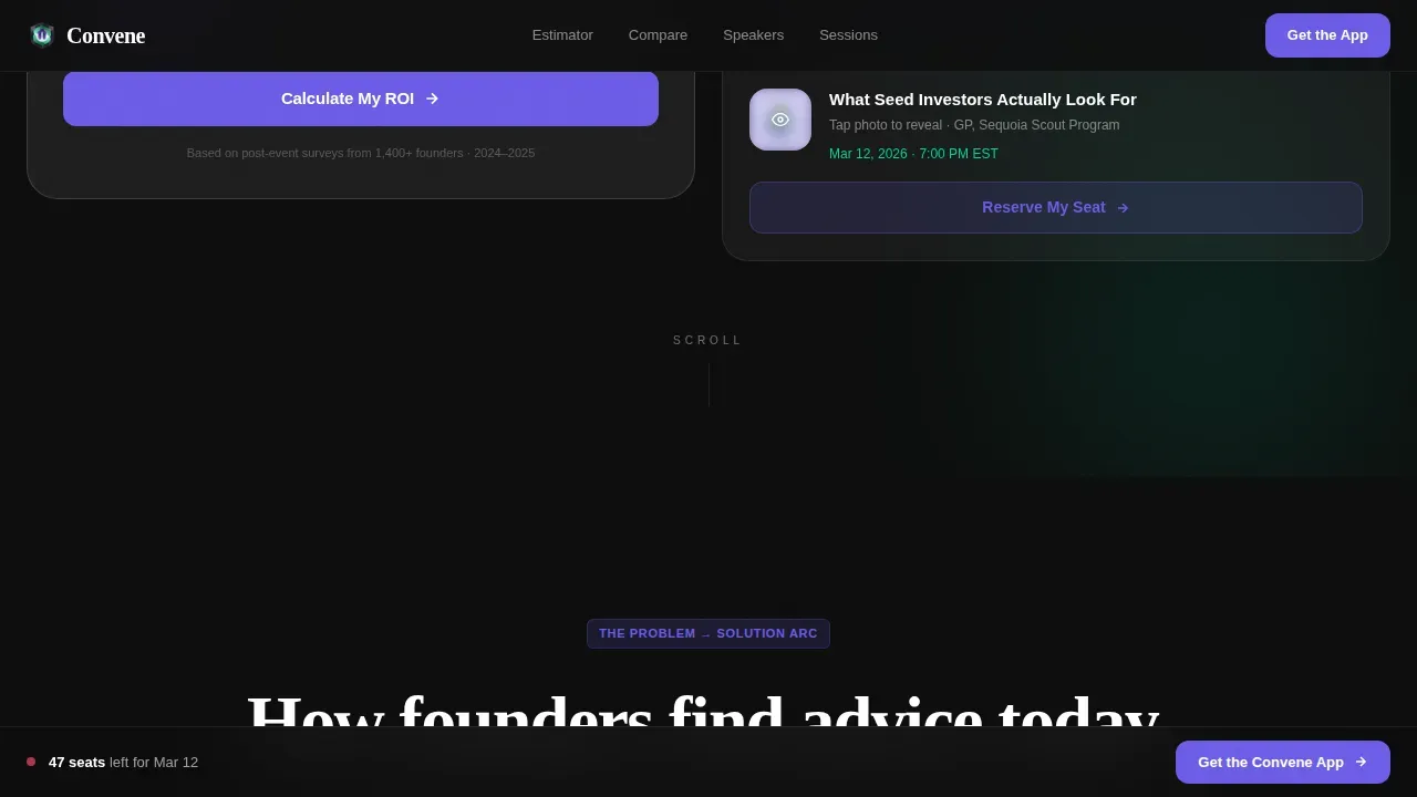 Founder Networking Event Landing Page Template