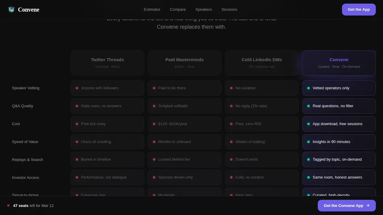 Founder Networking Event Landing Page Template