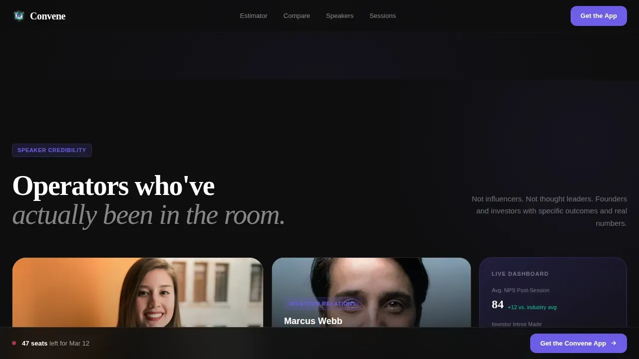 Founder Networking Event Landing Page Template