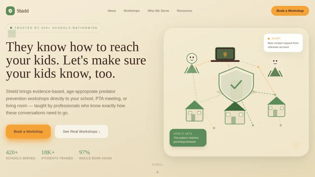 Safe Child Monitoring Landing Page Template