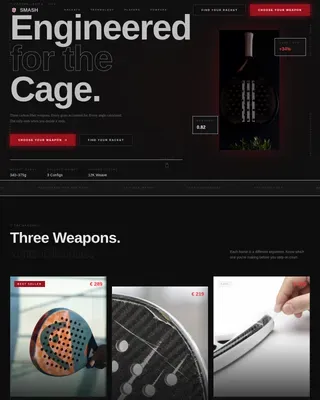 Premium Padel Equipment Landing Page Template