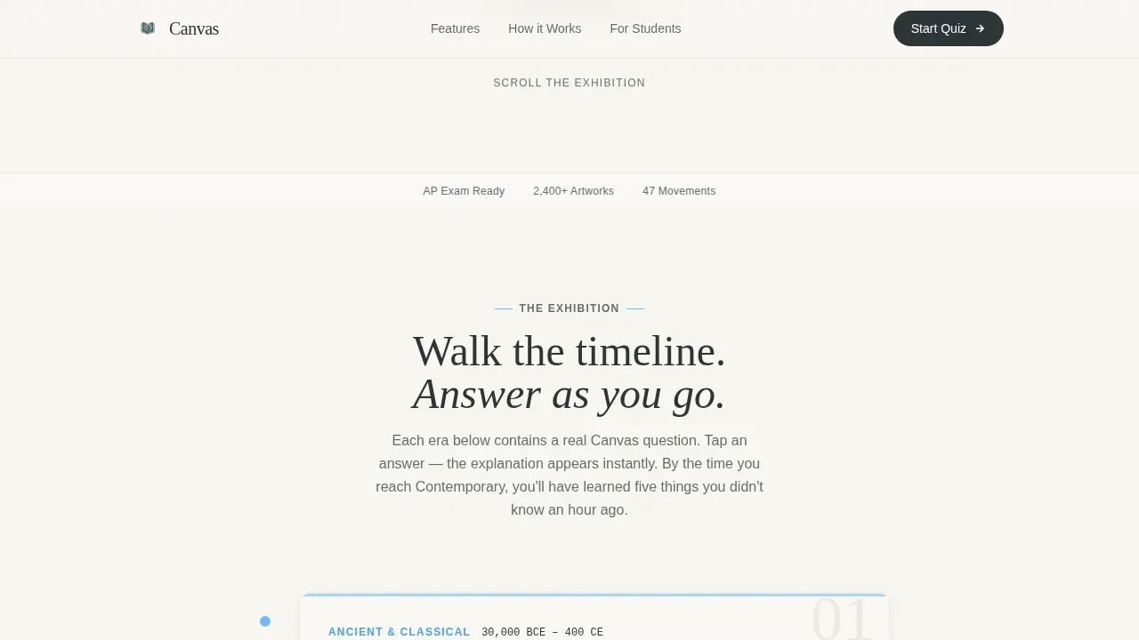 Interactive Creative Arts Platform Landing Page Template