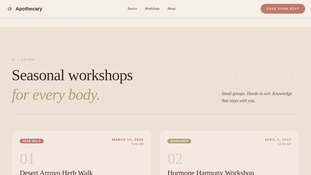 Holistic Wellness Practice Landing Page Template