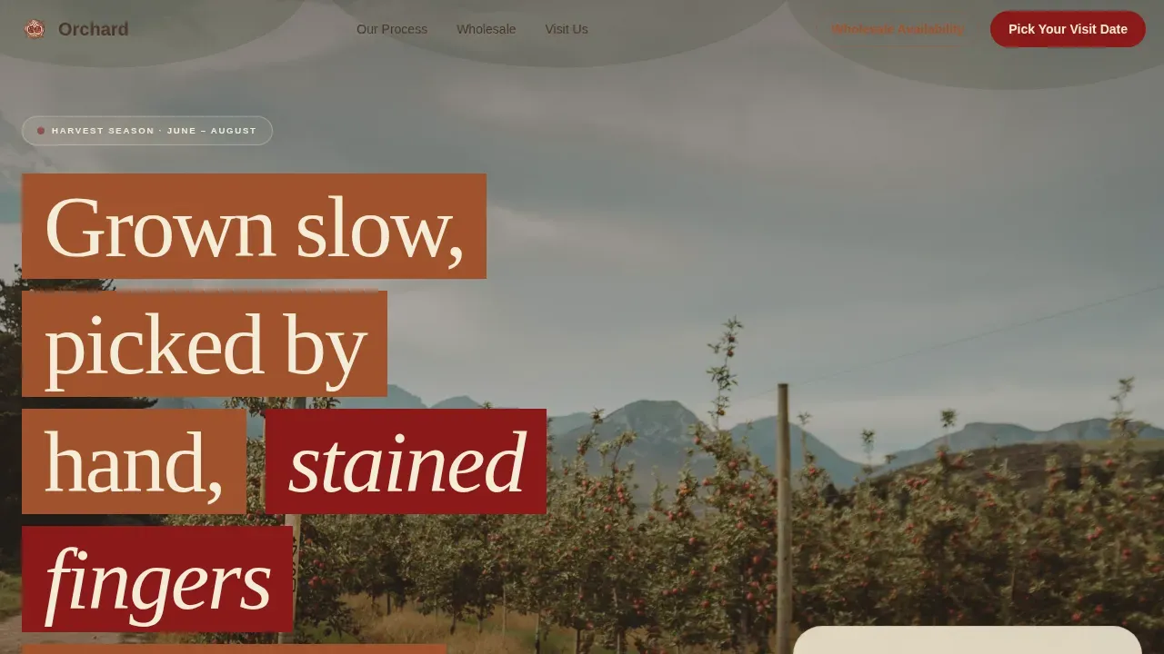 Sustainable Fruit Farm Landing Page Template