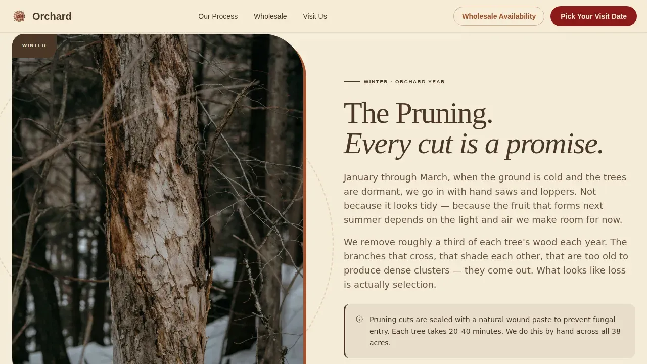 Sustainable Fruit Farm Landing Page Template