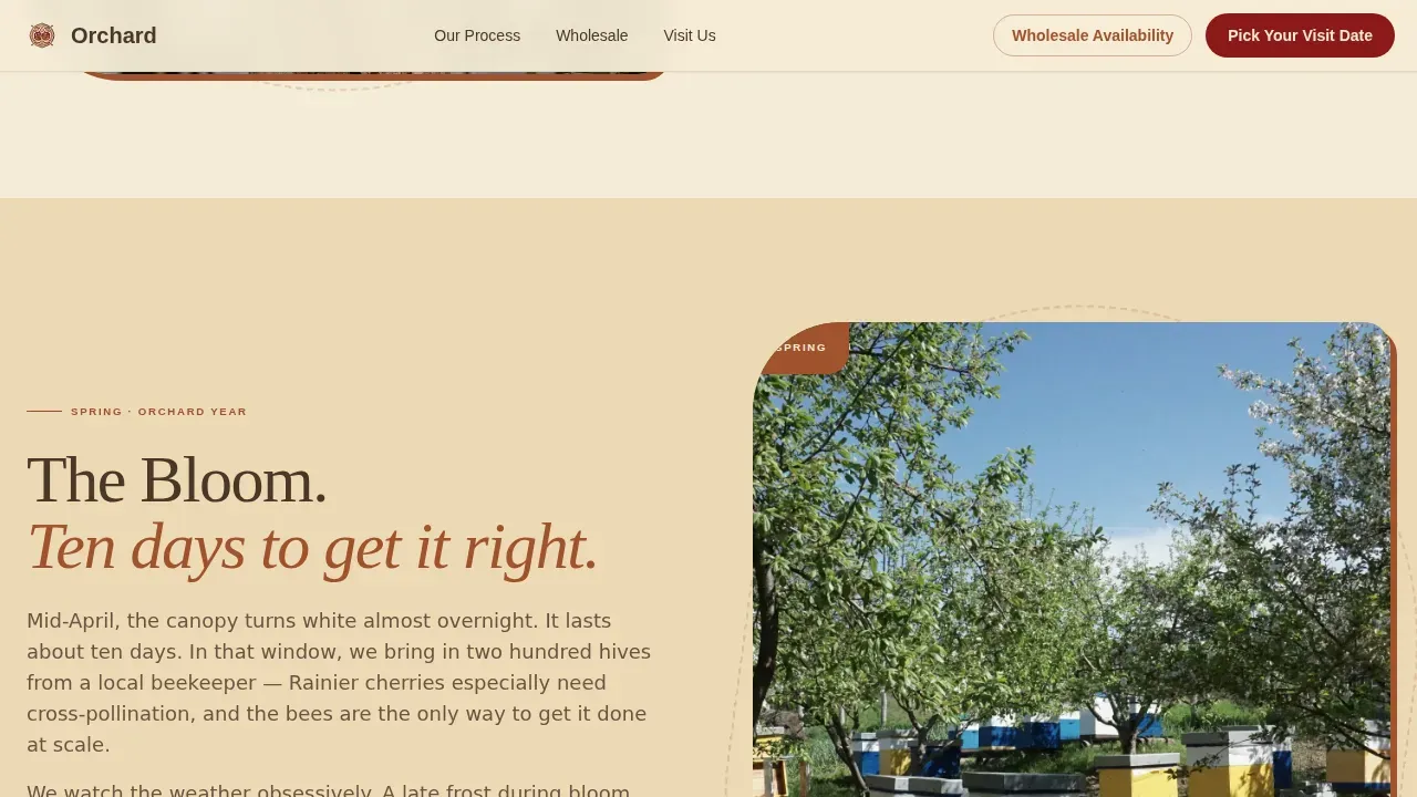 Sustainable Fruit Farm Landing Page Template