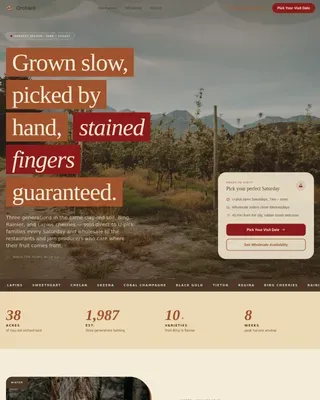 Sustainable Fruit Farm Landing Page Template
