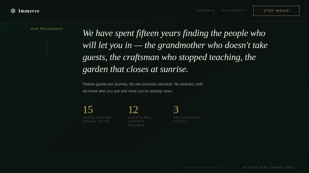 Luxury Cultural Immersion Travel Company Website Template