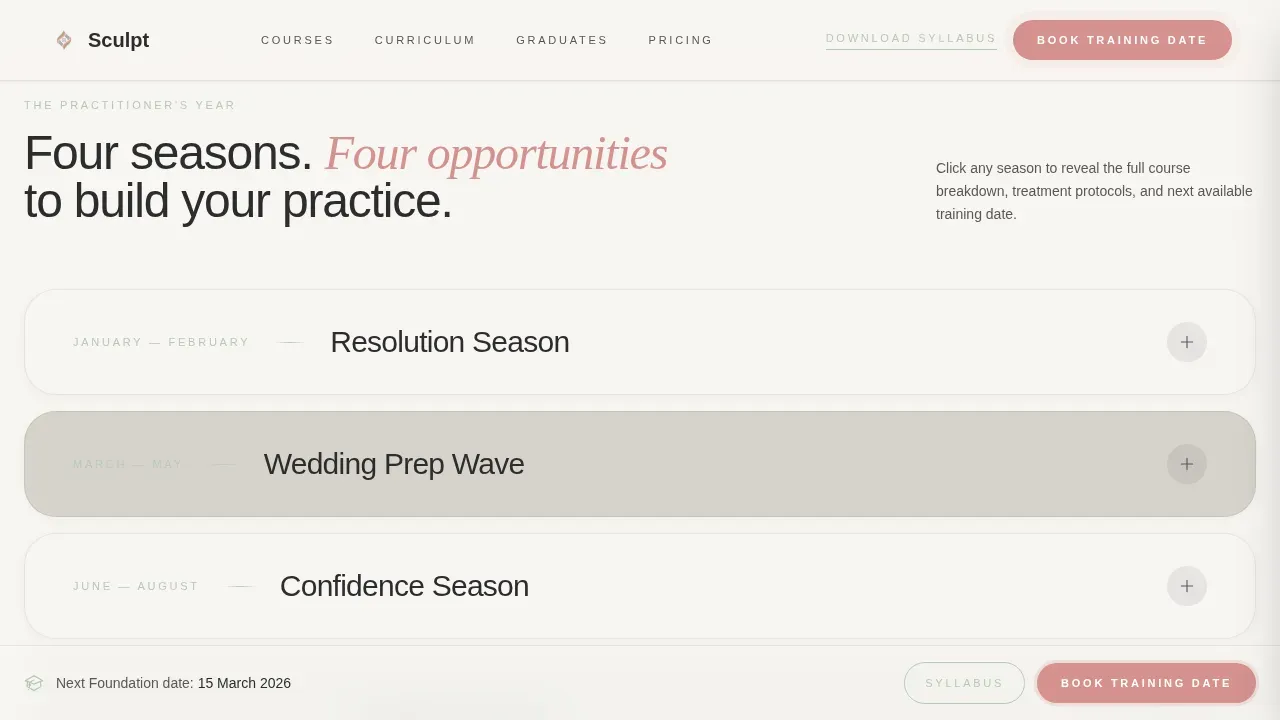 Progressive Skill Training Landing Page Template