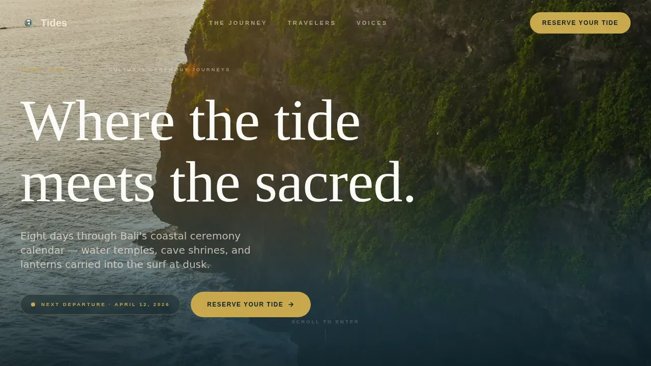 Immersive Tropical Adventure Landing Page Template