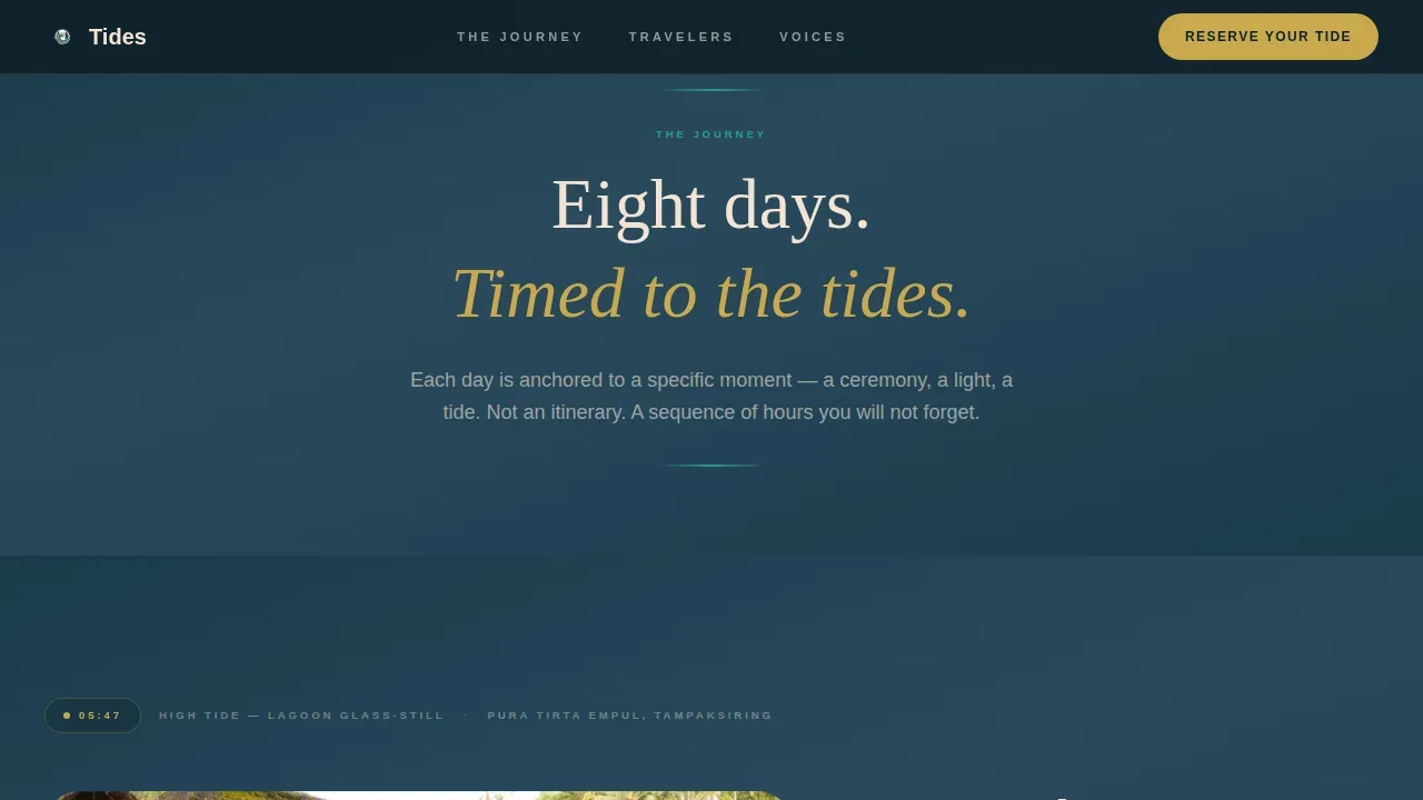 Immersive Tropical Adventure Landing Page Template