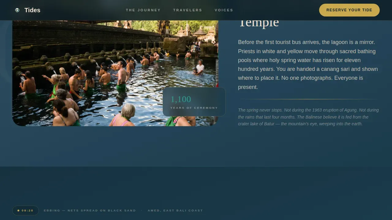 Immersive Tropical Adventure Landing Page Template