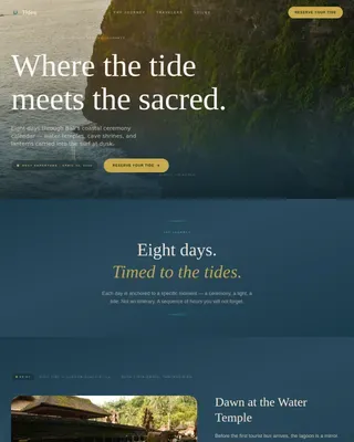 Immersive Tropical Adventure Landing Page Template