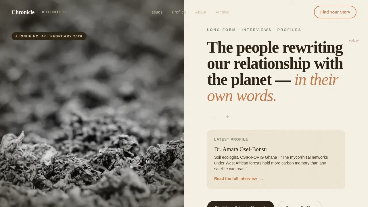 Compelling Environmental Newsletter Landing Page Template