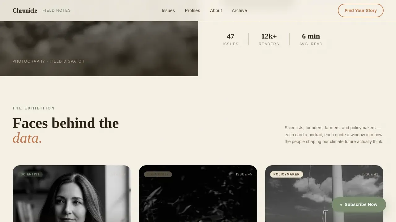 Compelling Environmental Newsletter Landing Page Template