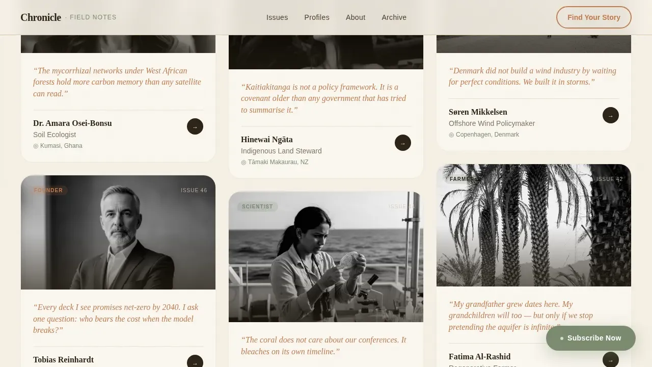 Compelling Environmental Newsletter Landing Page Template