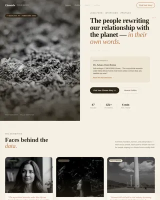 Compelling Environmental Newsletter Landing Page Template