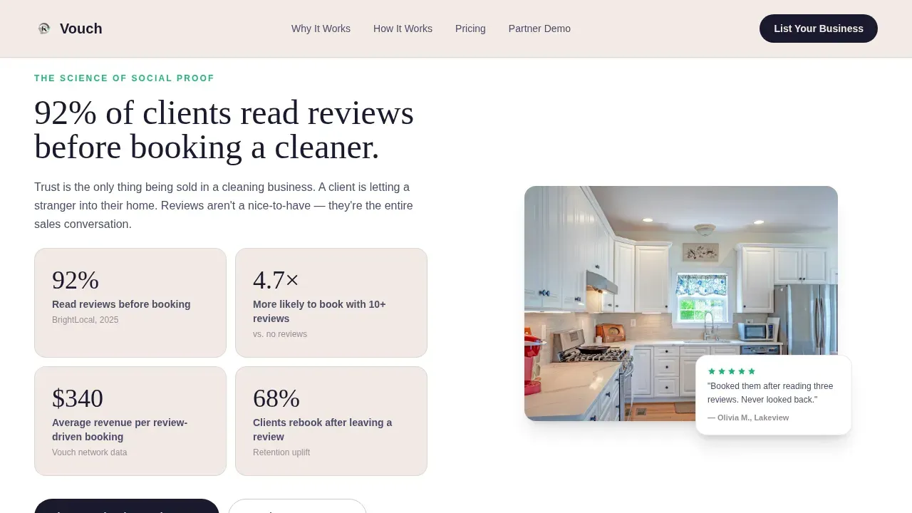 Verified Housekeeper Testimonials Landing Page Template