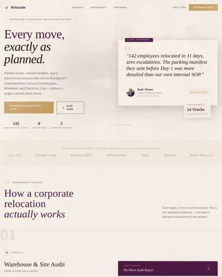 Seamless Corporate Moving | Free Website Template | Rocket