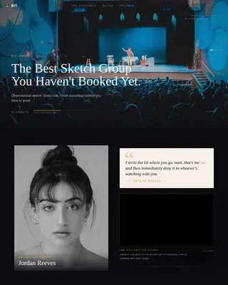 Hilarious Comedy Ensemble Landing Page Template