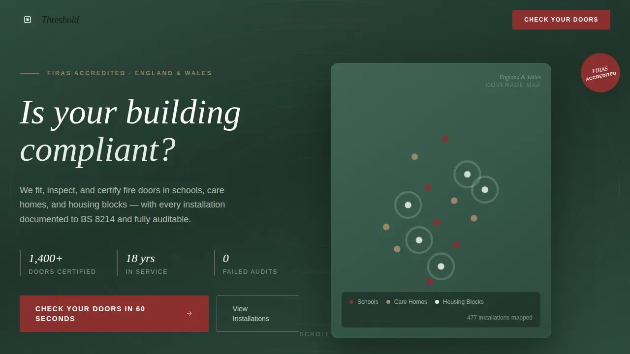 Verified Safety Standards Landing Page Template