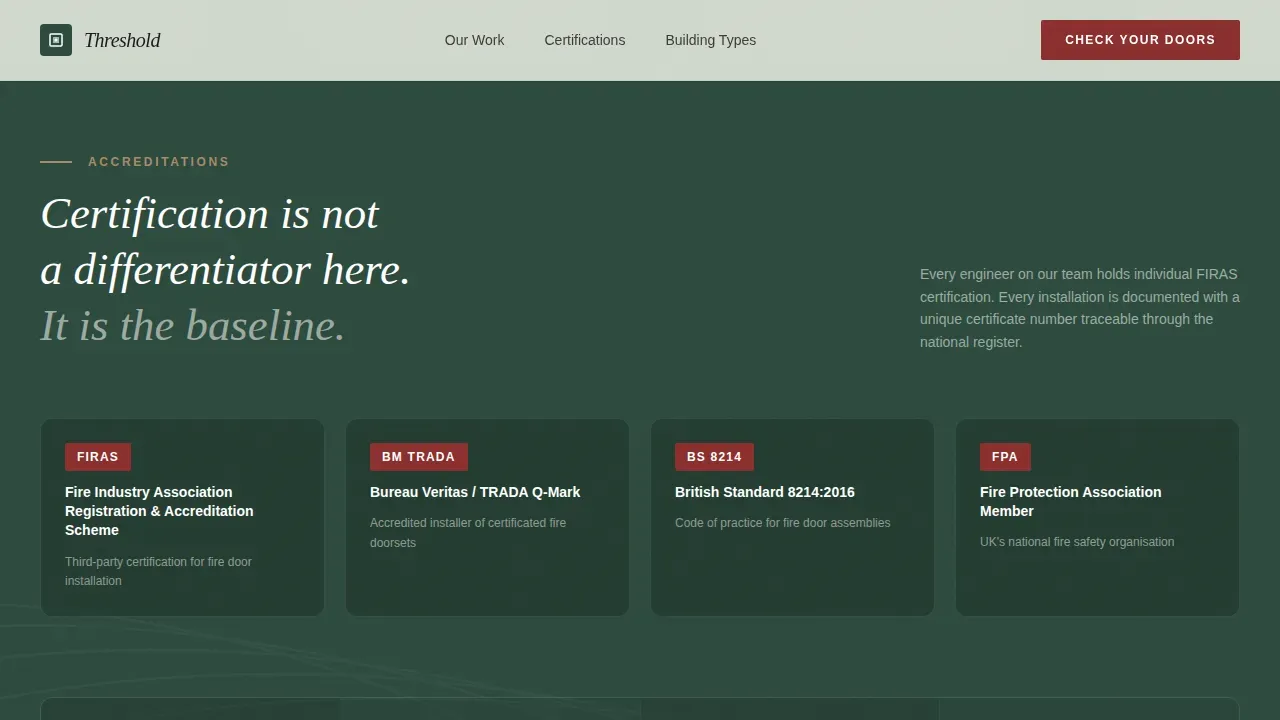 Verified Safety Standards Landing Page Template
