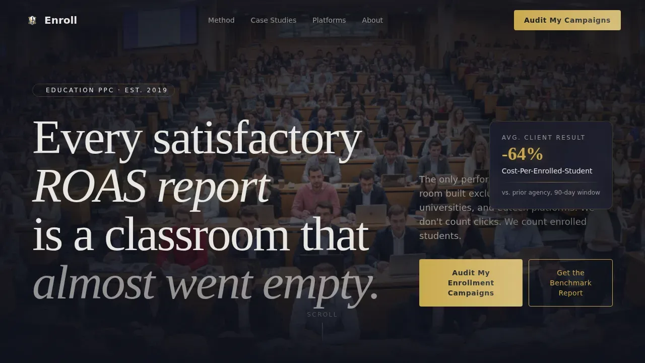 High-Converting Education PPC Agency Landing Page