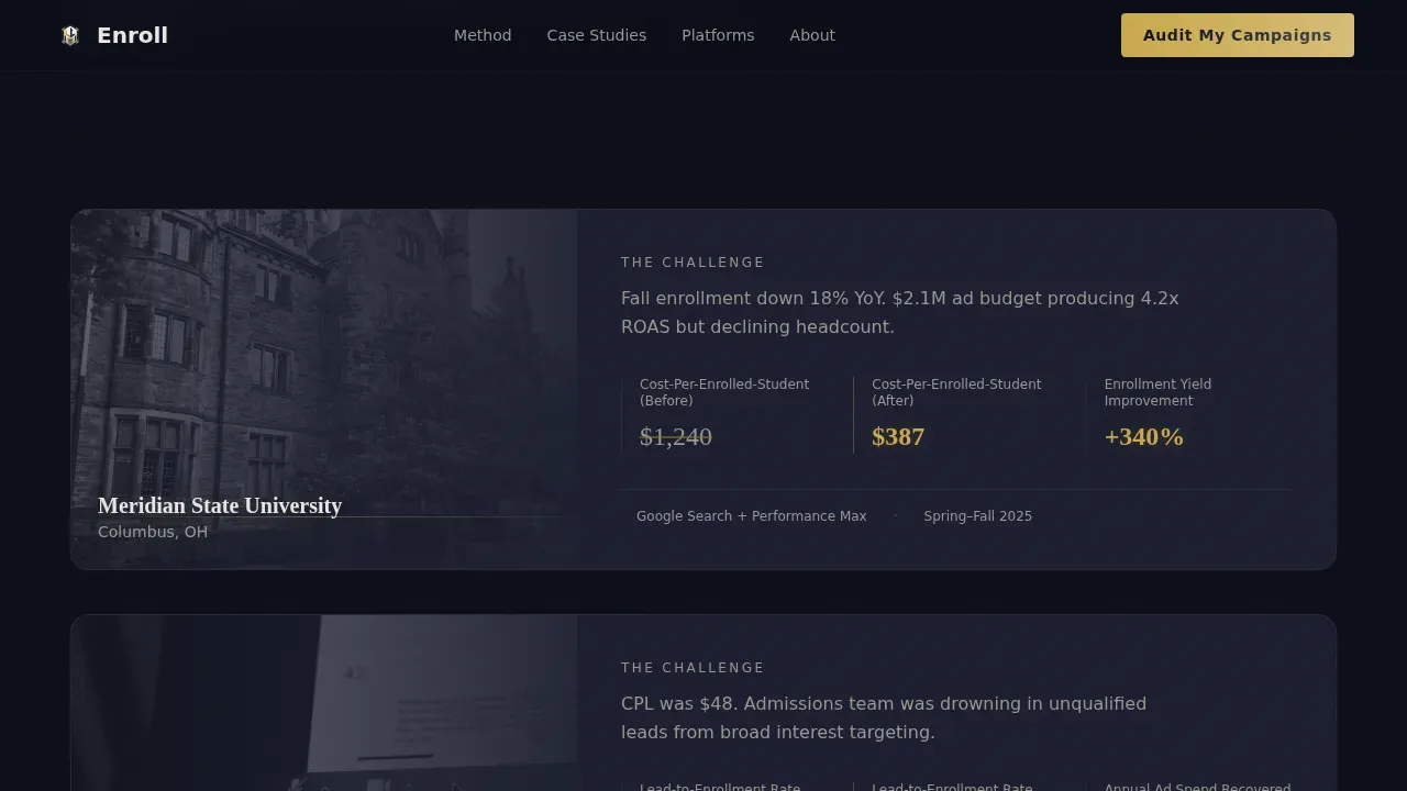 High-Converting Education PPC Agency Landing Page