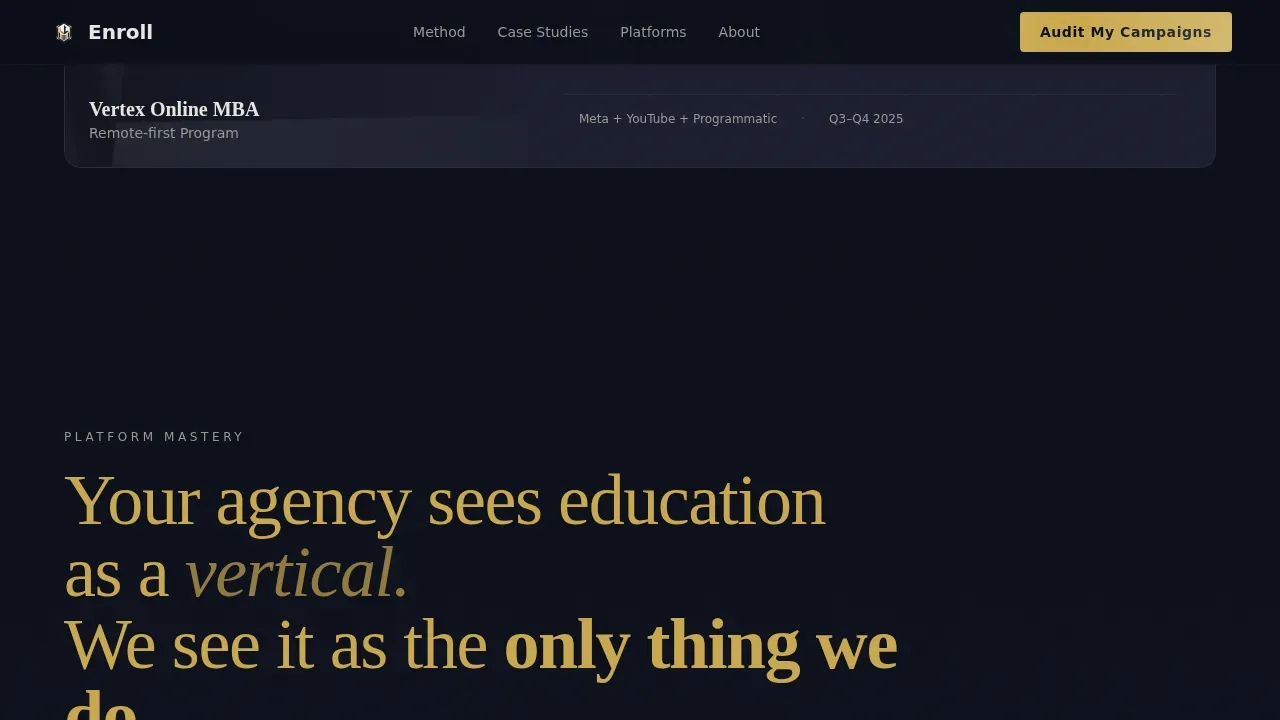 High-Converting Education PPC Agency Landing Page