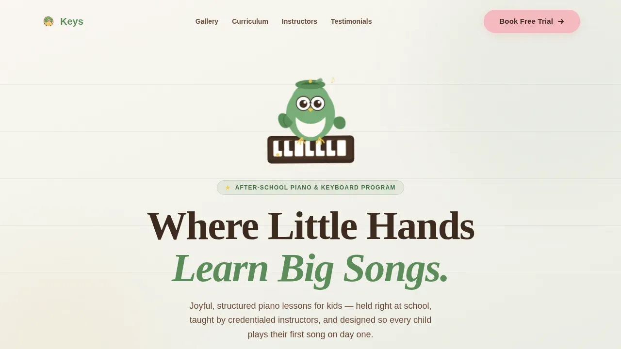 Premier Music Instruction Landing Page Template