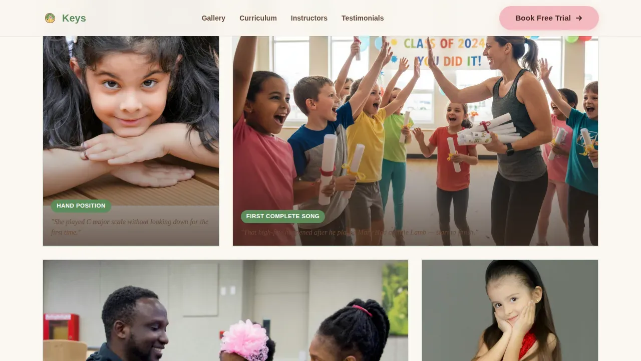 Premier Music Instruction Landing Page Template