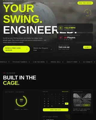 Elite Youth Baseball Landing Page Template