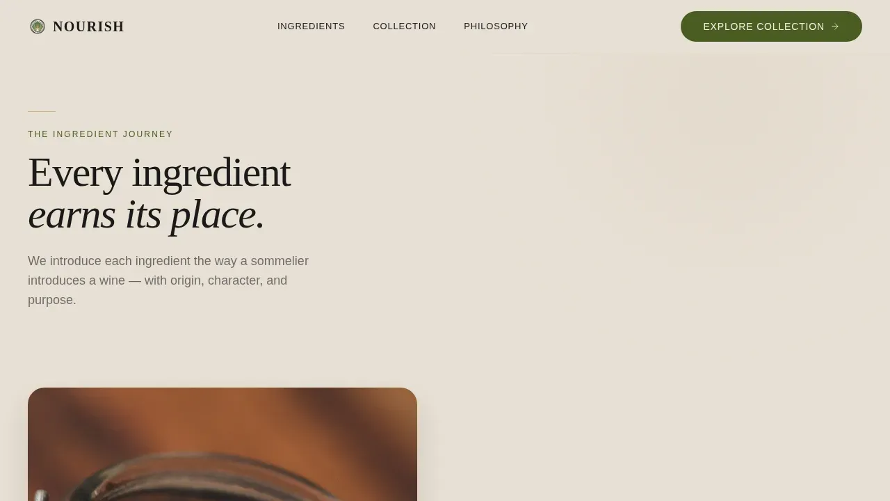 Premium Wellness Nutrition Landing Page Template
