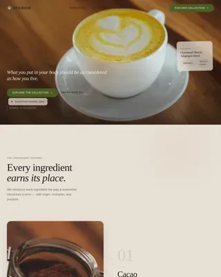 Premium Wellness Nutrition Landing Page Template