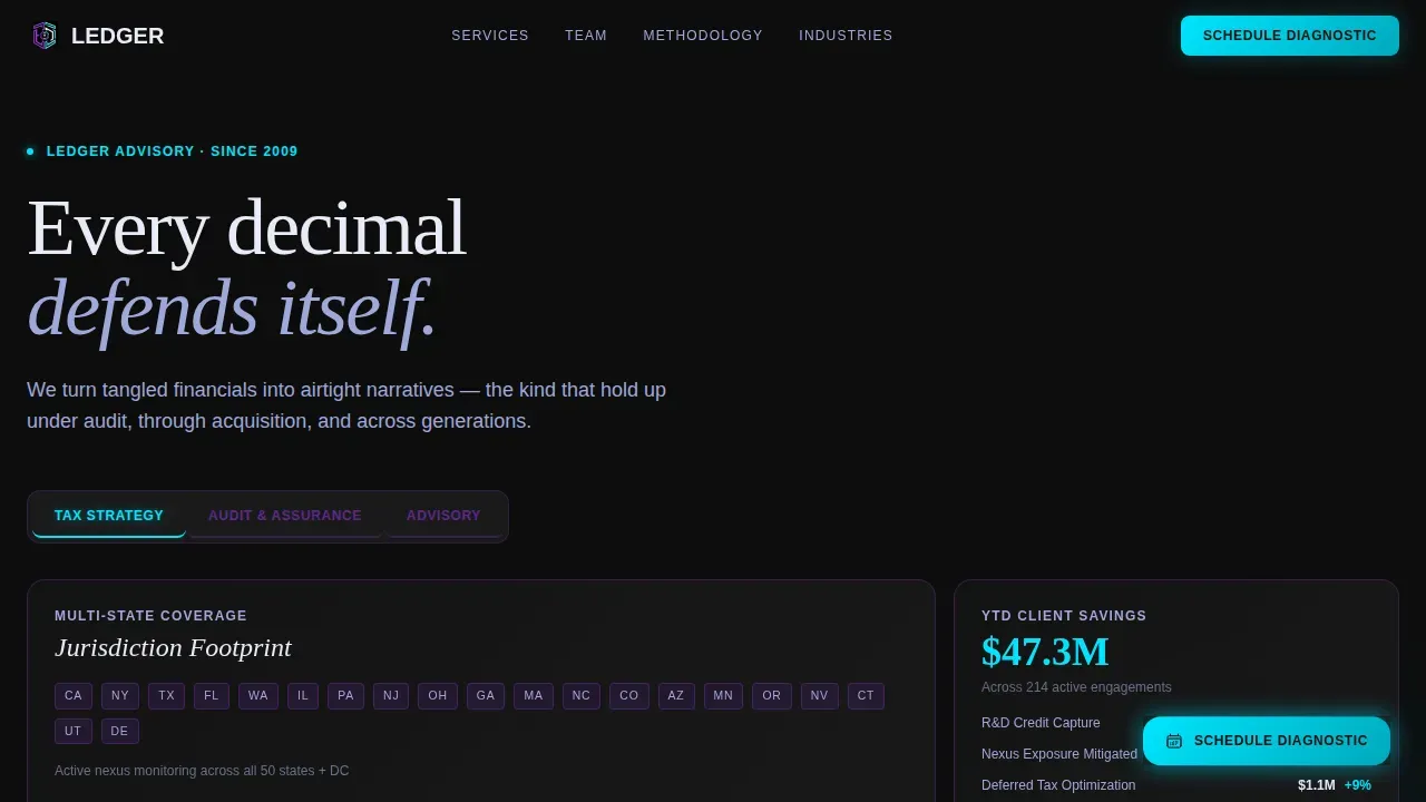 Comprehensive Accounting Solution Landing Page Template