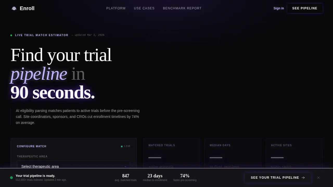 Intelligent Healthcare Matching Landing Page Template