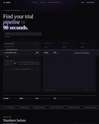 Intelligent Healthcare Matching Landing Page Template