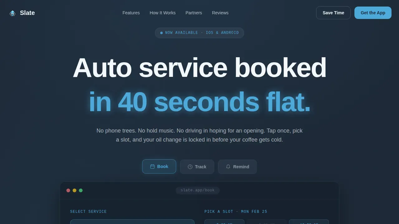 Intelligent Automotive Booking Landing Page Template