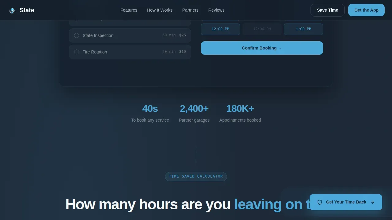Intelligent Automotive Booking Landing Page Template