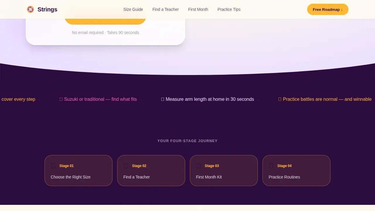 Supportive Young Musician Landing Page Template